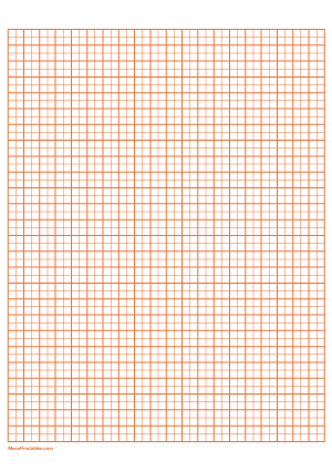 2 Squares Per Centimeter Orange Graph Paper  - A4