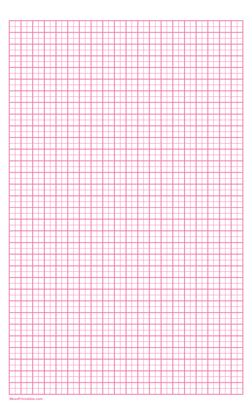 2 Squares Per Centimeter Pink Graph Paper : Legal-sized paper (8.5 x 14)