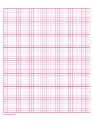 2 Squares Per Centimeter Pink Graph Paper  - Letter