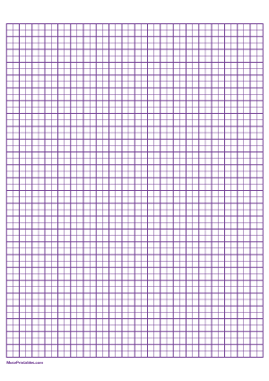 2 Squares Per Centimeter Purple Graph Paper  - A4