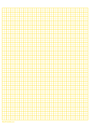 2 Squares Per Centimeter Yellow Graph Paper  - A4