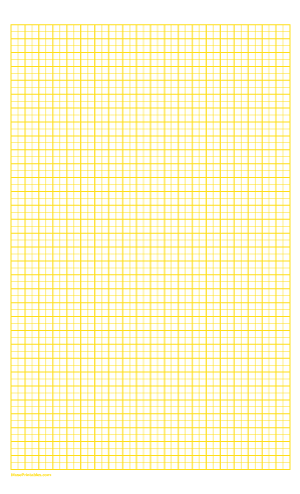 2 Squares Per Centimeter Yellow Graph Paper  - Legal