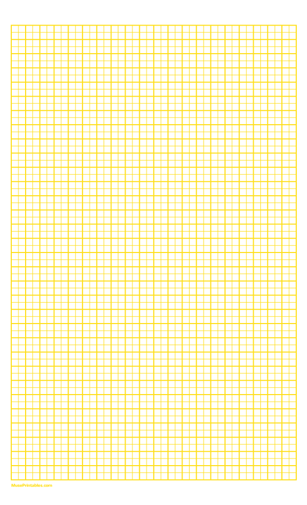2 Squares Per Centimeter Yellow Graph Paper : Legal-sized paper (8.5 x 14)