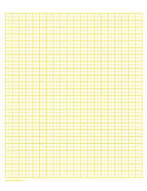 2 Squares Per Centimeter Yellow Graph Paper  - Letter