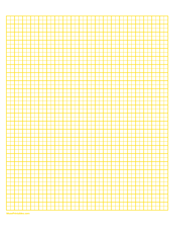 2 Squares Per Centimeter Yellow Graph Paper : Letter-sized paper (8.5 x 11)