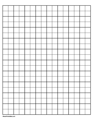 2 Squares Per Inch Black Graph Paper  - Letter