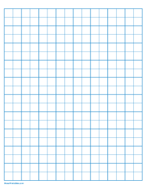 2 Squares Per Inch Blue Graph Paper  - Letter