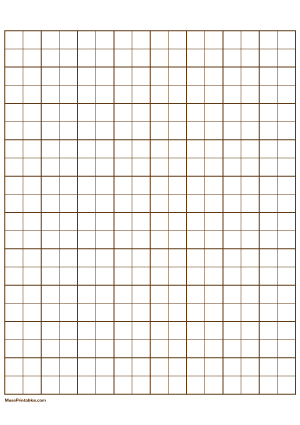 2 Squares Per Inch Brown Graph Paper  - A4