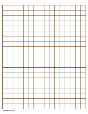 2 Squares Per Inch Brown Graph Paper  - Letter