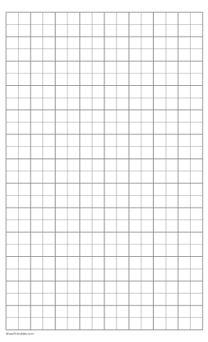 2 Squares Per Inch Gray Graph Paper  - Legal