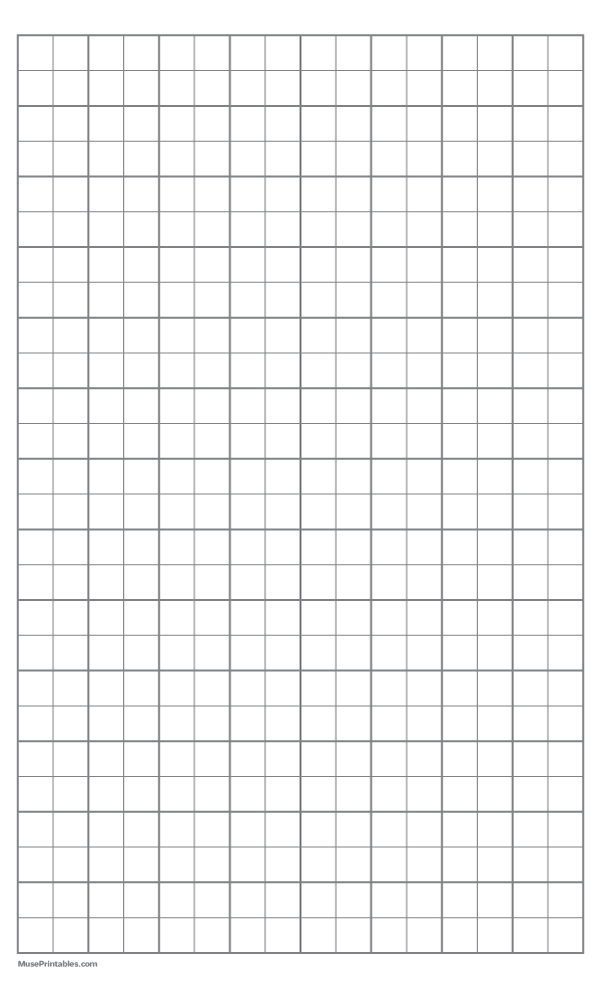 2 Squares Per Inch Gray Graph Paper : Legal-sized paper (8.5 x 14)