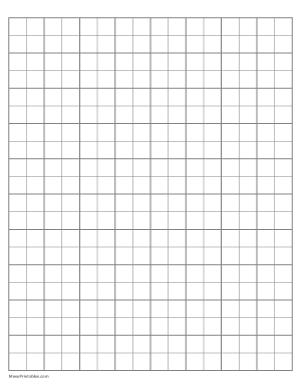 2 Squares Per Inch Gray Graph Paper  - Letter