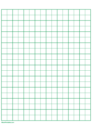 2 Squares Per Inch Green Graph Paper  - A4