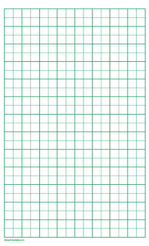2 Squares Per Inch Green Graph Paper  - Legal