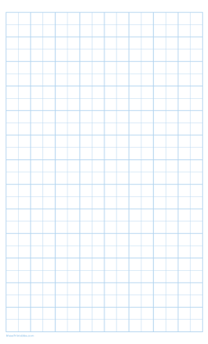 2 Squares Per Inch Light Blue Graph Paper  - Legal