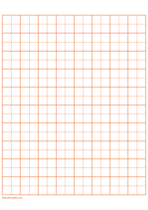 2 Squares Per Inch Orange Graph Paper  - A4