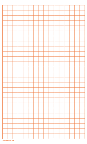 2 Squares Per Inch Orange Graph Paper  - Legal