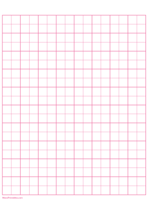 2 Squares Per Inch Pink Graph Paper  - A4