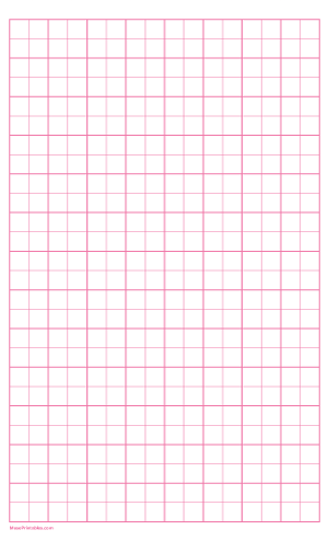 2 Squares Per Inch Pink Graph Paper  - Legal