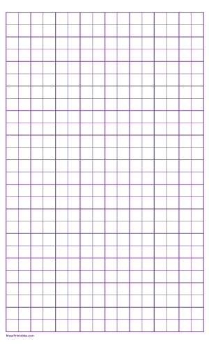 2 Squares Per Inch Purple Graph Paper  - Legal