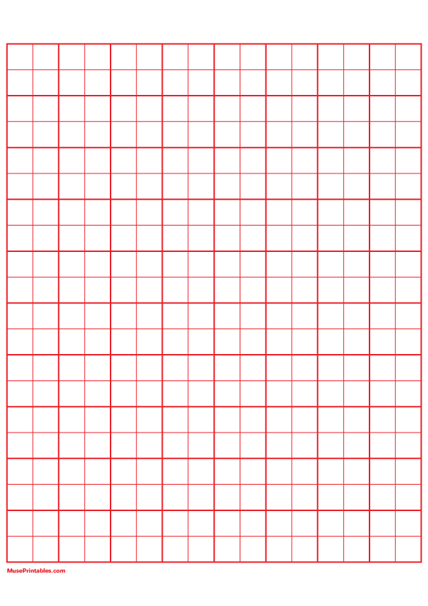 2 Squares Per Inch Red Graph Paper : A4-sized paper (8.27 x 11.69)