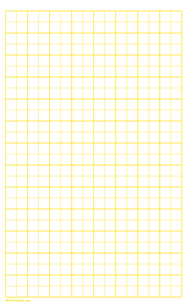 2 Squares Per Inch Yellow Graph Paper : Legal-sized paper (8.5 x 14)