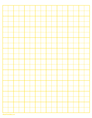 2 Squares Per Inch Yellow Graph Paper  - Letter