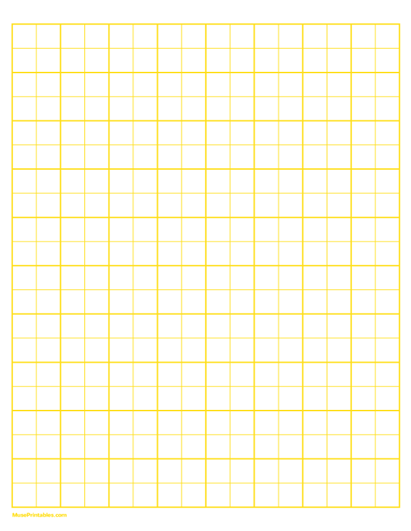 2 Squares Per Inch Yellow Graph Paper : Letter-sized paper (8.5 x 11)