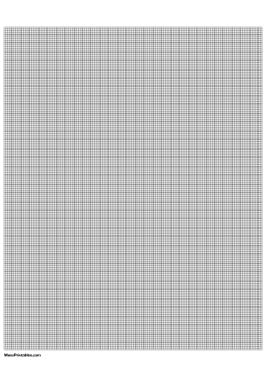 20 Squares Per Inch Black Graph Paper  - A4