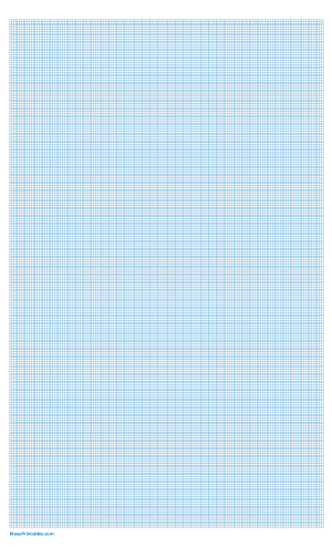 20 Squares Per Inch Blue Graph Paper  - Legal