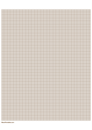 20 Squares Per Inch Brown Graph Paper  - A4