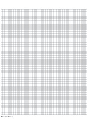 20 Squares Per Inch Gray Graph Paper  - A4