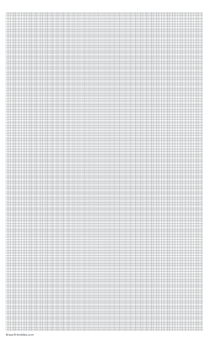 20 Squares Per Inch Gray Graph Paper  - Legal