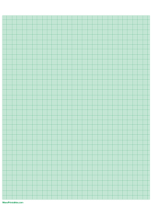 20 Squares Per Inch Green Graph Paper  - A4