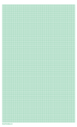 20 Squares Per Inch Green Graph Paper  - Legal
