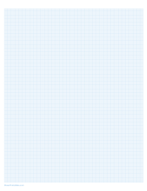 20 Squares Per Inch Light Blue Graph Paper  - Letter