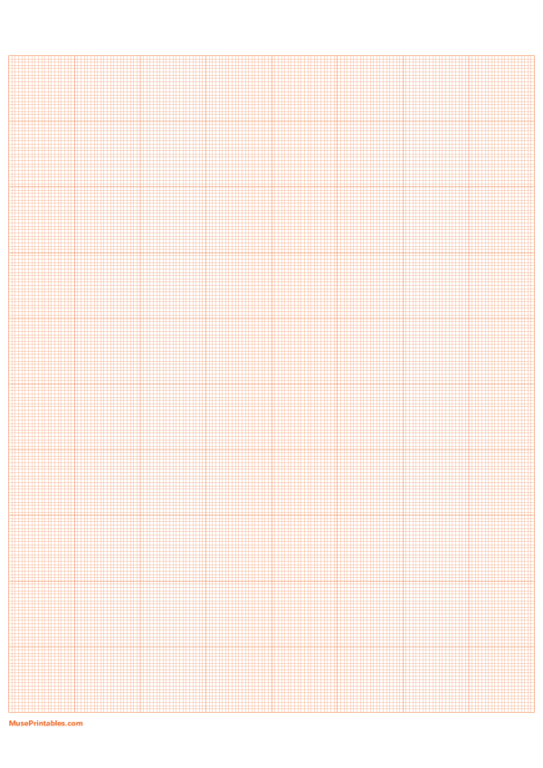 20 Squares Per Inch Orange Graph Paper : A4-sized paper (8.27 x 11.69)