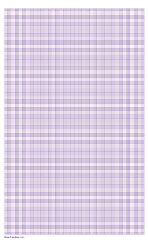 20 Squares Per Inch Purple Graph Paper  - Legal