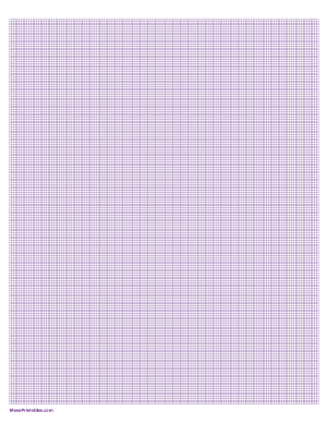 20 Squares Per Inch Purple Graph Paper  - Letter
