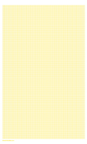 20 Squares Per Inch Yellow Graph Paper  - Legal