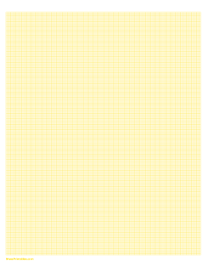 20 Squares Per Inch Yellow Graph Paper  - Letter