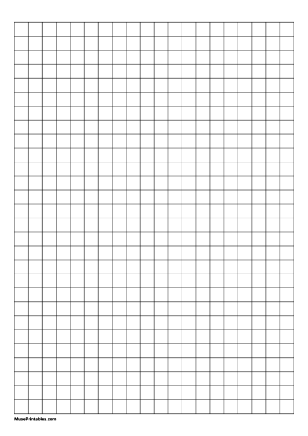 3/8 Inch Black Graph Paper: A4-sized paper (8.27 x 11.69)