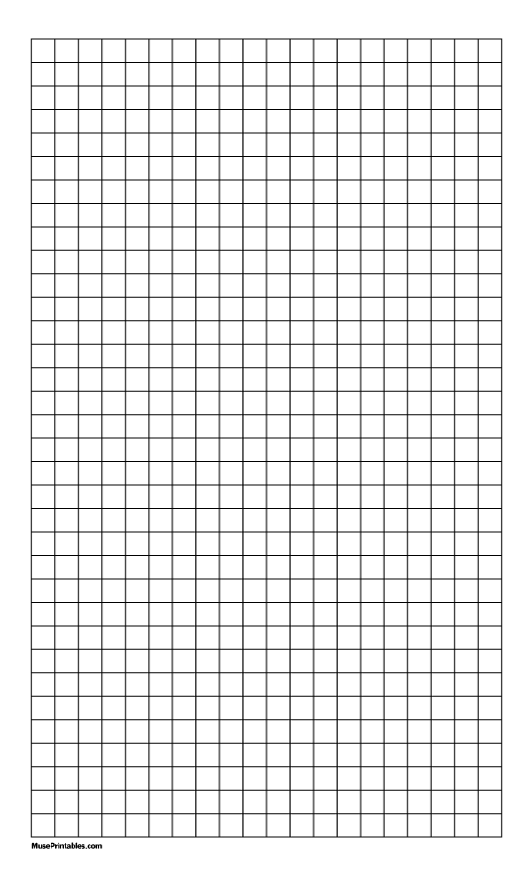 Printable 3/8 Inch Black Graph Paper for Legal Paper