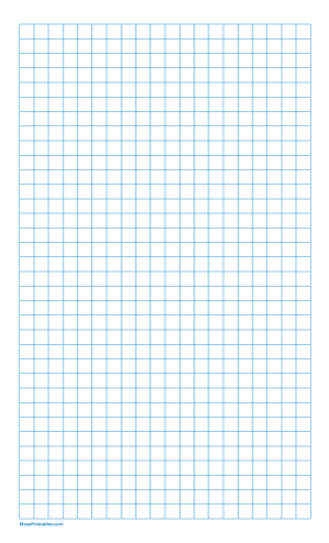 3/8 Inch Blue Graph Paper - Legal