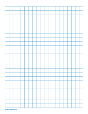 3/8 Inch Blue Graph Paper - Letter