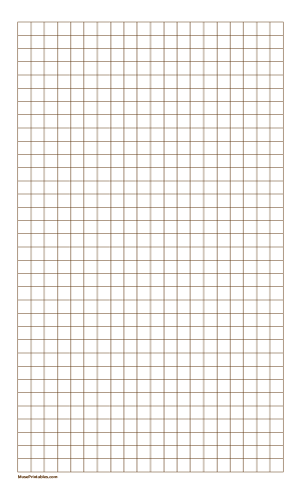 3/8 Inch Brown Graph Paper - Legal