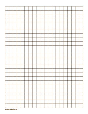 3/8 Inch Brown Graph Paper - Letter
