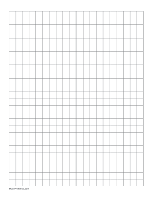 3/8 Inch Gray Graph Paper - Letter