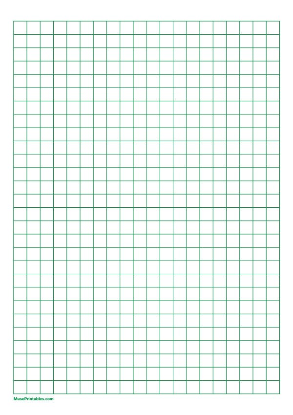 3/8 Inch Green Graph Paper: A4-sized paper (8.27 x 11.69)