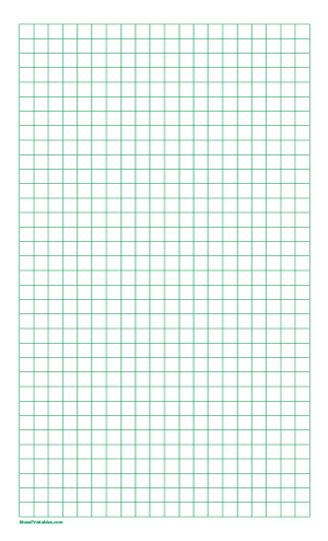 3/8 Inch Green Graph Paper - Legal